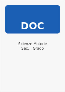 SCIENZE MOTORIE SEC. 1 GRADO