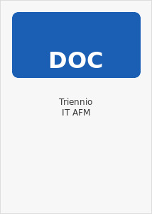 AREA TECNICO-SCIENTIFICO E GIURIDICO-ECONOMICA - TRIENNIO IT AFM